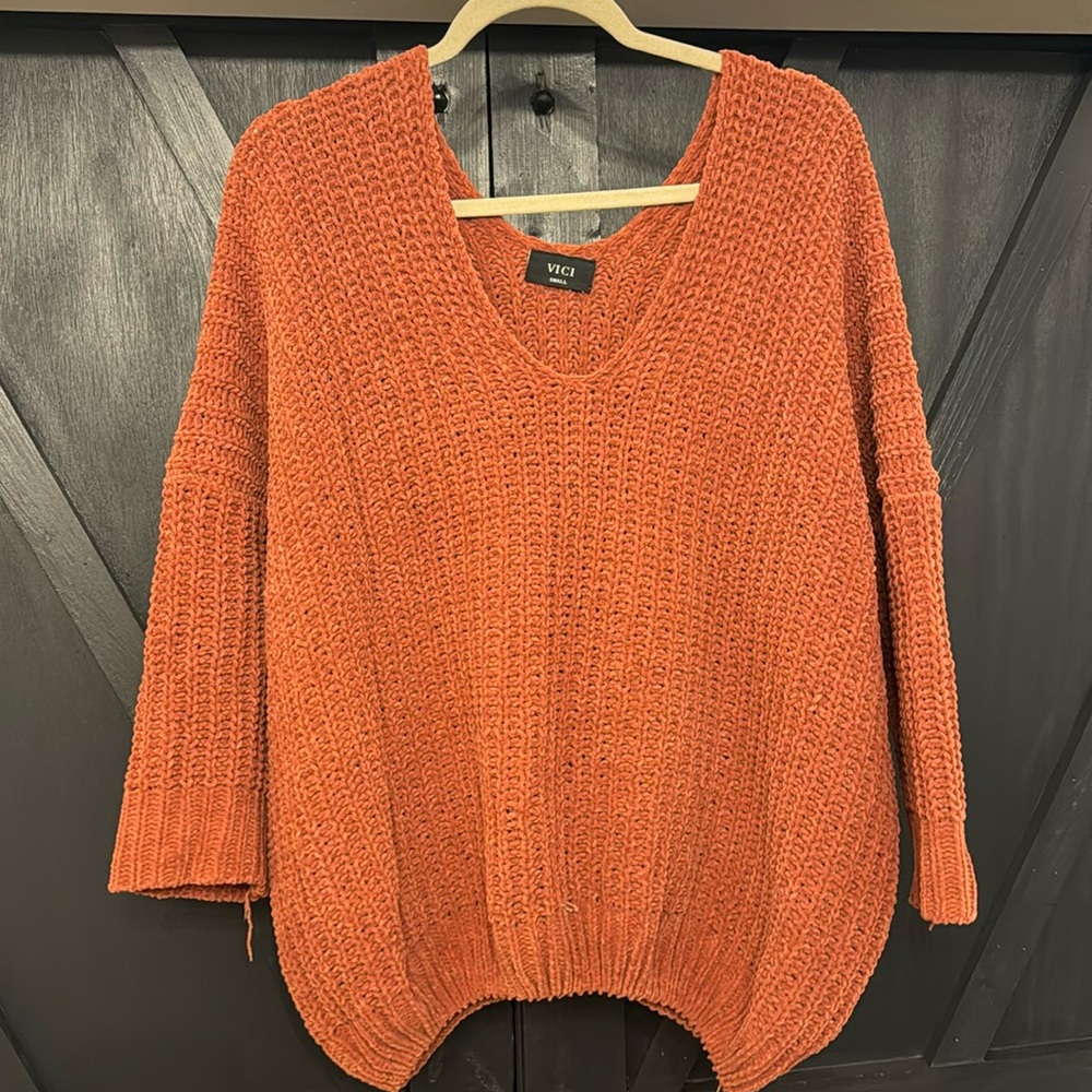 Vici Rust red oversized sweater. Size small.